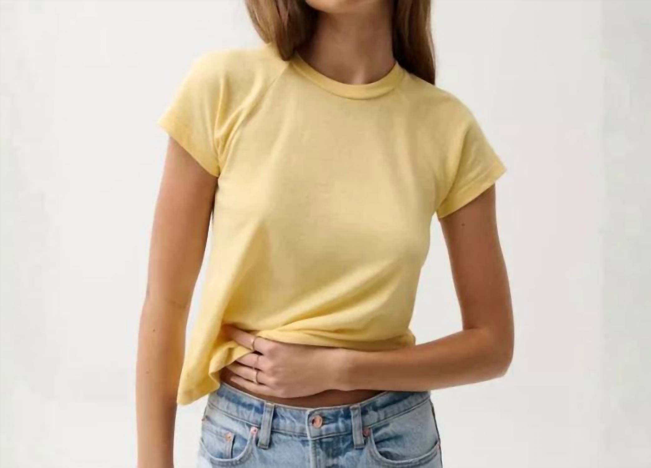 New Pistola Ryn Baby Tee In Light Turmeric